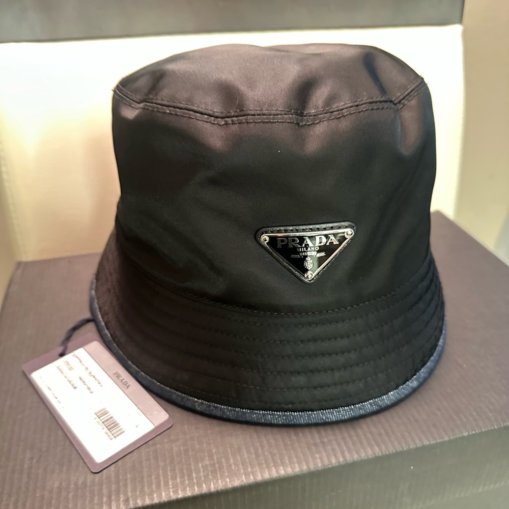 Prada Black Bucket Hat